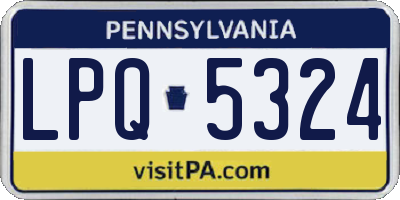 PA license plate LPQ5324