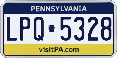 PA license plate LPQ5328