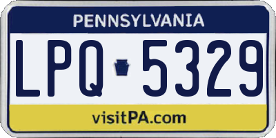 PA license plate LPQ5329