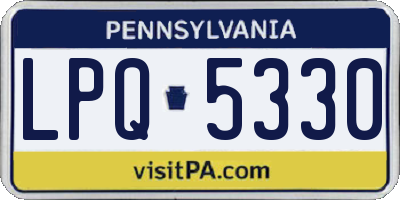 PA license plate LPQ5330
