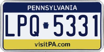 PA license plate LPQ5331