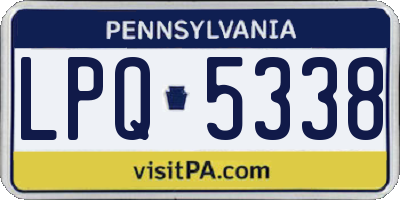 PA license plate LPQ5338