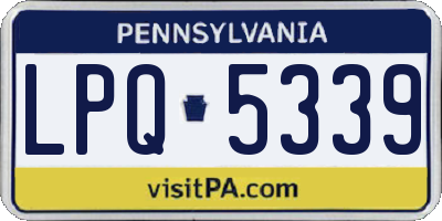 PA license plate LPQ5339