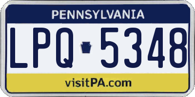 PA license plate LPQ5348