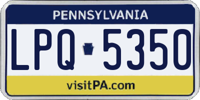 PA license plate LPQ5350