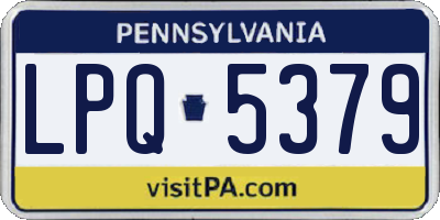 PA license plate LPQ5379