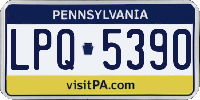 PA license plate LPQ5390