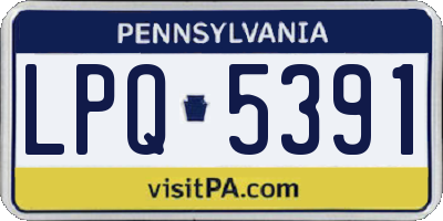 PA license plate LPQ5391