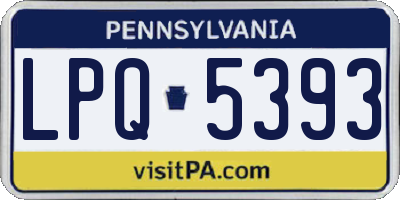 PA license plate LPQ5393