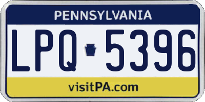 PA license plate LPQ5396