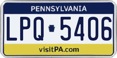PA license plate LPQ5406
