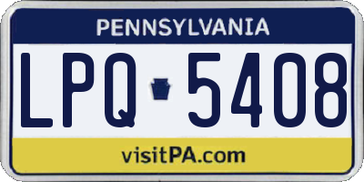 PA license plate LPQ5408