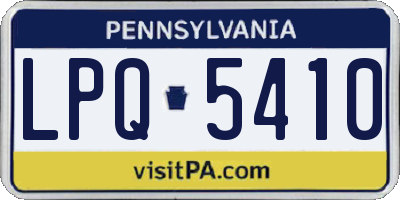 PA license plate LPQ5410