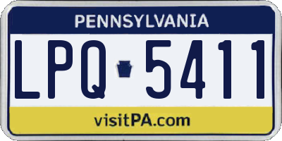 PA license plate LPQ5411