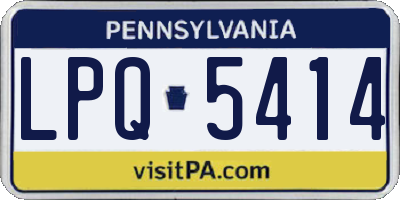 PA license plate LPQ5414
