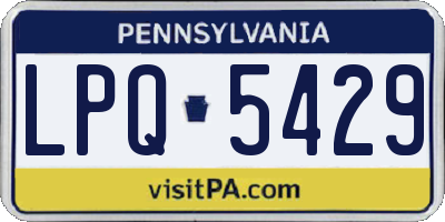 PA license plate LPQ5429