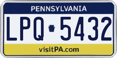 PA license plate LPQ5432