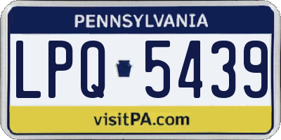 PA license plate LPQ5439