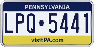 PA license plate LPQ5441