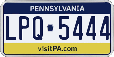 PA license plate LPQ5444