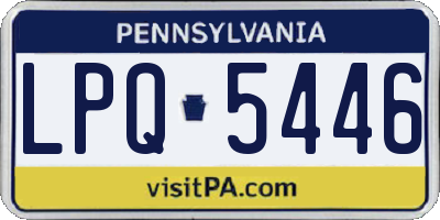 PA license plate LPQ5446