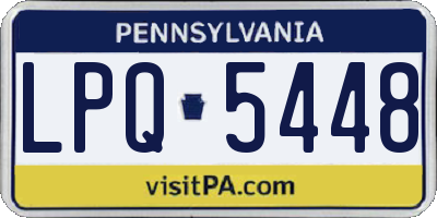 PA license plate LPQ5448