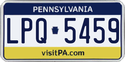 PA license plate LPQ5459