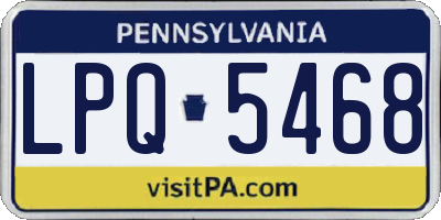 PA license plate LPQ5468