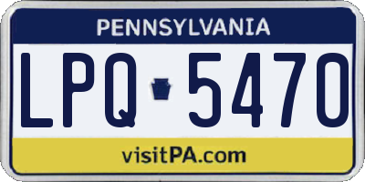 PA license plate LPQ5470