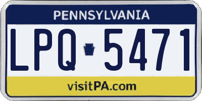 PA license plate LPQ5471