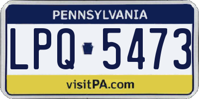 PA license plate LPQ5473