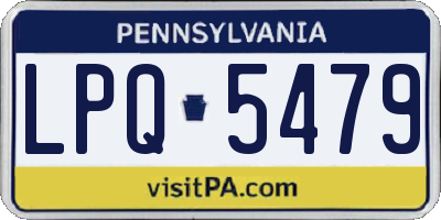 PA license plate LPQ5479