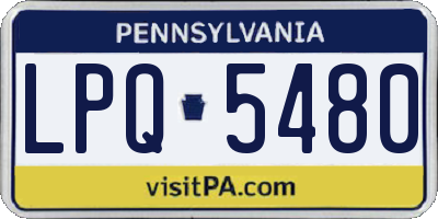 PA license plate LPQ5480