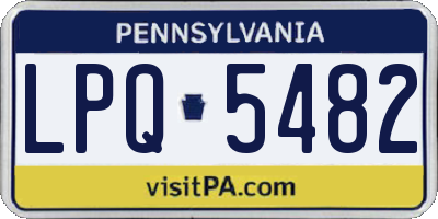 PA license plate LPQ5482