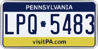 PA license plate LPQ5483