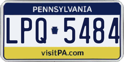 PA license plate LPQ5484