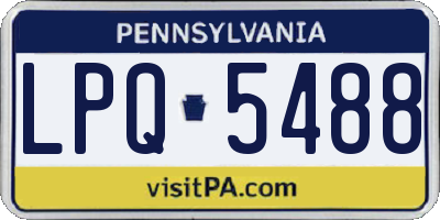 PA license plate LPQ5488
