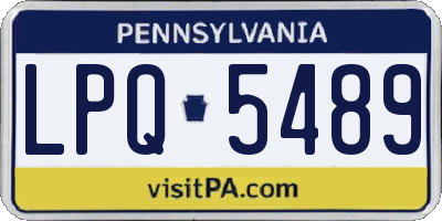 PA license plate LPQ5489