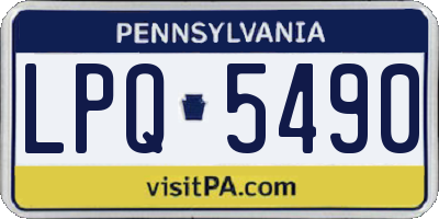 PA license plate LPQ5490