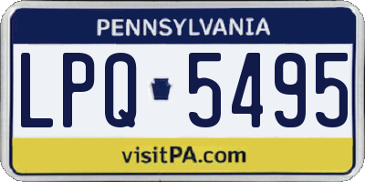 PA license plate LPQ5495