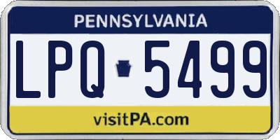 PA license plate LPQ5499