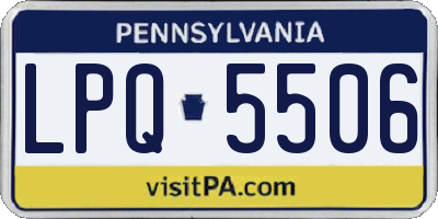 PA license plate LPQ5506