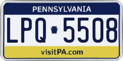 PA license plate LPQ5508