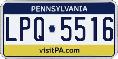 PA license plate LPQ5516