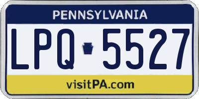 PA license plate LPQ5527