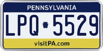 PA license plate LPQ5529