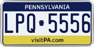 PA license plate LPQ5556