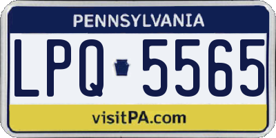 PA license plate LPQ5565