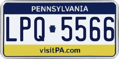 PA license plate LPQ5566