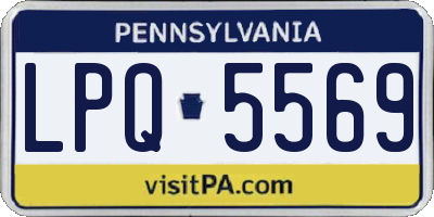 PA license plate LPQ5569